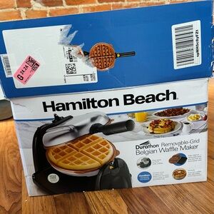 Hamilton Beach Waffle Maker with Removable Durathon Nonstick Coated Plates